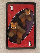 1 Minecraft Uno Replacement Red Bats #1 SINGLE CARD ONLY *Pre-Owned* BT - $7.99