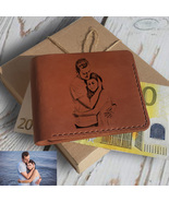 Anniversary Gift for Him Personalized Leather Wallet Custom Handmade Wallet - $45.00