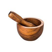 Premier Housewares Socorro Mortar and Pestle - 10 x 16 x 16 cm, Acacia Wood  - £30.09 GBP