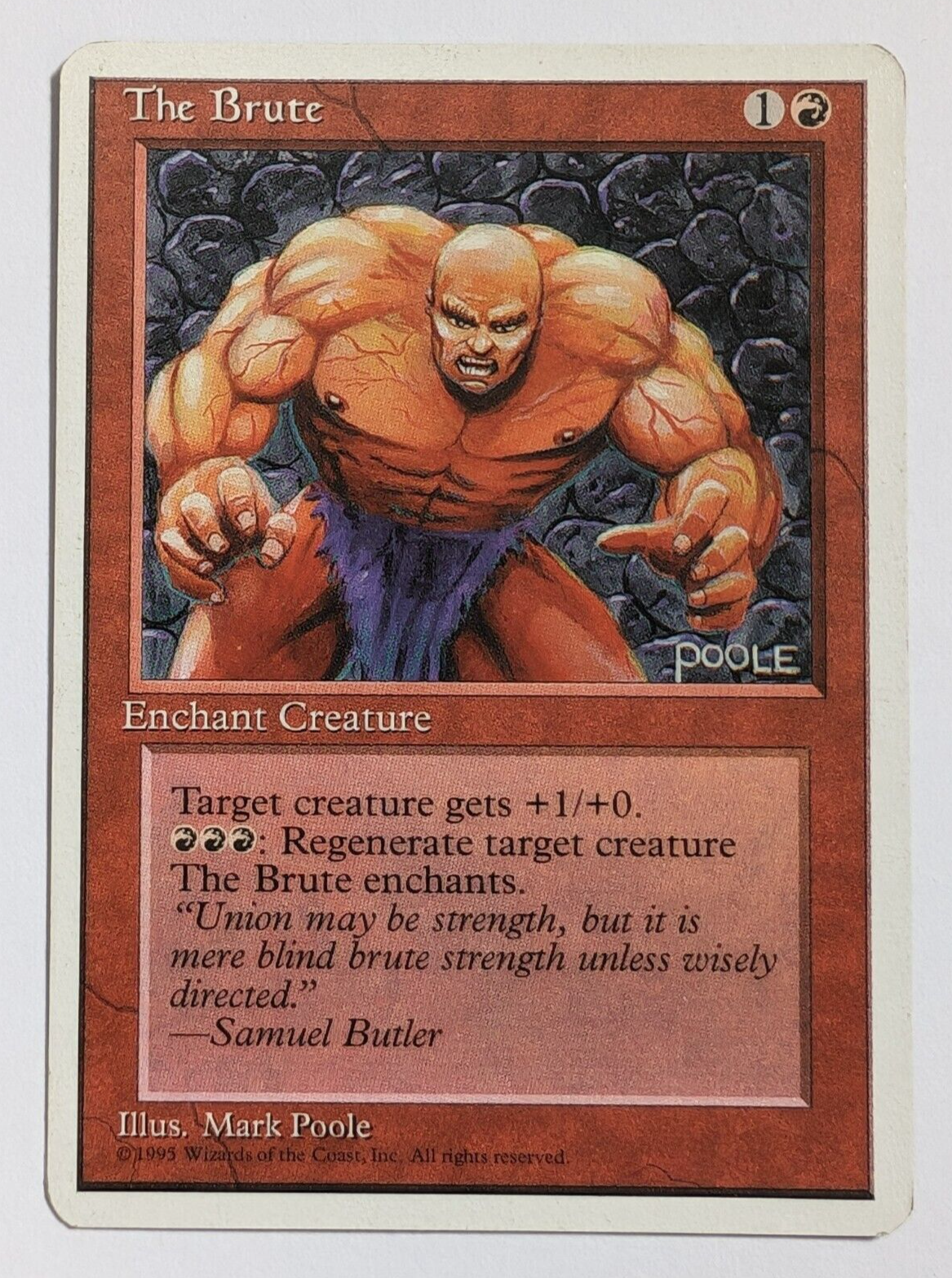 1995 THE BRUTE MAGIC THE GATHERING MTG GAME CARD VINTAGE ENCHANT CREATURE RETRO - $5.99