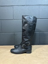 Nine West Vintage America Vashiza Black Leather Knee High Boots Sz 6 M - £35.83 GBP