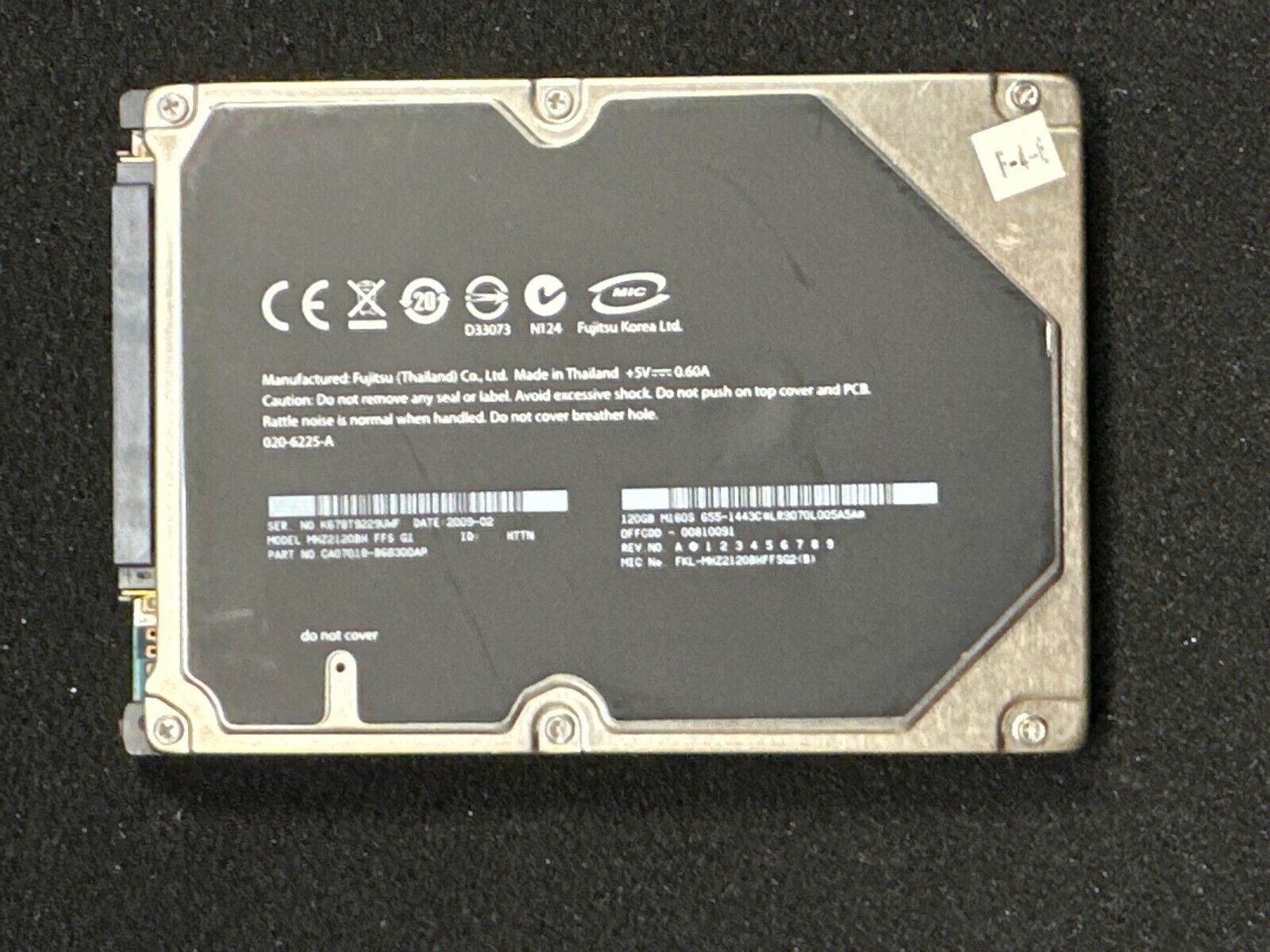 Fujitsu MHZ210BH 120GB HDD Hard Drive 020-6225-A MHZ210BH - $15.83