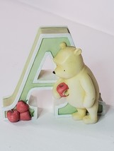 Disney Michel &amp; Co Classic Pooh Alphabet Letter A  Figurine Resin Nursery Child - £9.30 GBP