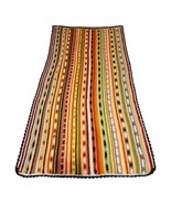 Hippie Chic Striped Crochet Afghan Throw Vintage Boho Afghan Throw Blank... - £28.96 GBP