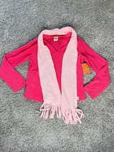Ladies Top Faded Glory Microfleece With Scarf Rose Shimmer Long Sleeve Size S - £8.12 GBP