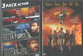 DELTA FORCE 1-2-3: Chuck Norris- Nick Cassavettes+ Code of Silence- NEW DVD&#39;s - £31.10 GBP