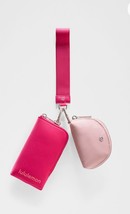 LULULEMON Dual Pouch Wristlet Wallet Raspberry Coulis Pink Haze Bright C... - $1,404.83 MXN