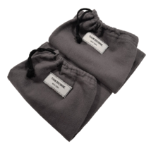 Thom Browne Felt Dust Bags 2 pcs. Drawstring Closure Gray 14 1/2&quot; x 7&quot; - £22.38 GBP