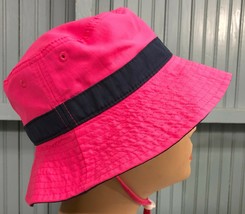 Youth Kids Pink Bucket Broner Nylon Fishing Age 6-9 Cap Hat  - £7.31 GBP