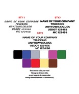 Pair SEMI TRUCK DOOR LETTERING DOT Number Vinyl Decals Sticker Custom Le... - $49.01 CAD
