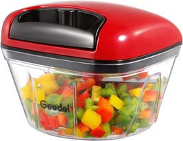 Manual Food Processor Vegetable Chopper Pull Cutter with String for Veggies Frui - £18.41 GBP