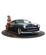 1951 Led Sled with Pin Up by Larry Grossman Plasma Cut Metal Sign - £27.94 GBP