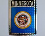 Minnesota Flag Reflective Decal Sticker 3&quot;x4&quot; Inches - $3.99