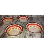 Royal Norfolk Soup Cereal Bowls-Set Of 4 Red/Yellow Swirl(Brand New)SHIP... - €51,09 EUR