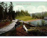 Scene In City Park Portland OR Oregon UNP Unused DB Postcard W10 - £2.33 GBP