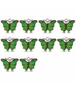 10PCS Gift Alloy Handmade Multicolor Enamel Butterfly Pendant Cute Anima... - £8.09 GBP