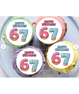 6- 7 Six Seven 67Meme Numbers Edible Image Twelve 2" Cupcake Wafer Toppers - $16.14