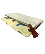 Rachel Pally Leather and Canvas Foldover Clutch  - $15.62 CAD