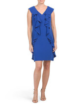 New Trina Turk Blue Ruffle Shift Dress Size S $168 - £67.61 GBP
