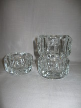 Candle Stick Holders Glass Elements Crystal Qty 2 Czech Republic  - £12.49 GBP