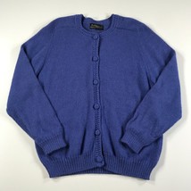 Mon Repos Strickjacke Pullover Damen M Blau Knopf Vorne Alpaka Wolle Lan... - $39.59