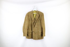 Vintage 50s Streetwear Mens 42R Wool Tweed Double Breasted Suit Coat Jac... - $138.55