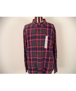 Men&#39;s Red St. John&#39;s Bay Flannel Shirt. 2XL. 100% Cotton. Long Sleeve - £14.63 GBP