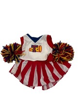 Dan Dee Cheerleading Pom Pom Skirt Top Build A Stuffed Bear Team Spirit - $11.00