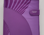 Vintage 90s Mead Purple Design Fabric 3 Ring Binder with Inserts Hook &amp; ... - $41.57