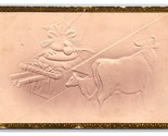 Cows For Feast Embossed Airbrushed Gilt DB Postcard Z7 - £3.07 GBP