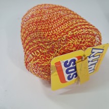 Vintage SOS Tuffy Dishwashing Pad Sponge ORANGE YELLOW 1994 scouring dishes - $68.69 CAD