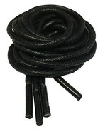 GLAZED BLACK 26&quot; x 1/8&quot; Round LACES waxed 3 4 eyelet Casual Dress Shoe B... - $22.21 CAD