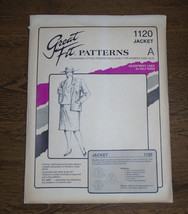 Great Fit Patterns #1120 Jacket Sizes 38 to 60 Vintage Uncut Sewing 1985 - $9.90