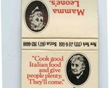 Mamma Leone&#39;s Matchbook New York Boston Italian Restaurant  - $9.90