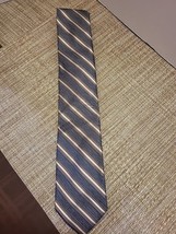 Joseph Abboud Gray/Brown/White Diagonal 100% Silk Men’s Neck Tie Made In China - £12.97 GBP