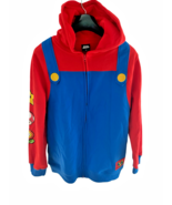 Nintendo Super Mario Brothers Zip Up Hoodie Kids Sweatshirt Jacket Costu... - $26.94 CAD