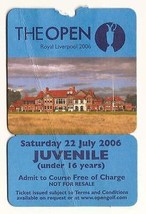 2006 British Open Ticket Stub Saturday 7/22/06 Tiger WOODS win - £187.74 GBP