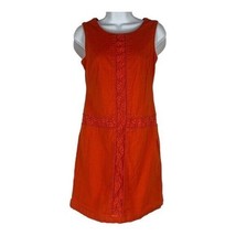 Jessica Simpson Women&#39;s Cotton Sleeveless Lace Panel Mini Dress Orange S... - £20.11 GBP