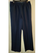 NEW WOMENS alfred dunner NAVY BLUE PULL ON PANT W/ POCKETS  SIZE 12P - $555.92 MXN