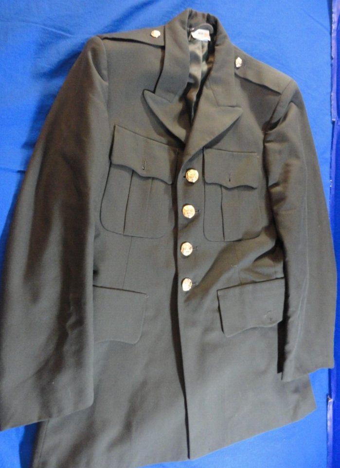 DSCP CROWN SERGE AG-489 CLASS A DRESS GREEN ARMY DRESS UNIFORM COAT JACK... - $38.24
