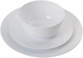Trendables 60 - Pack Combo Premium Trend White Disposable Plastic Plates- Food  - £53.54 GBP