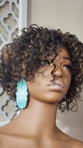 UDU Virgin Remy 100% Human Hair Ombre Curly wig Human Hair Wigs For Blac... - $39.63
