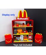 Red &amp; Yellow Display Shelf w/ Sign for Lil McDonald’s Happy Meal Toys 20... - €51,52 EUR