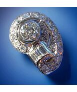 Original EARTH MINED DIAMOND Deco Engagement Ring Vintage PLATINUM State... - $7,880.25