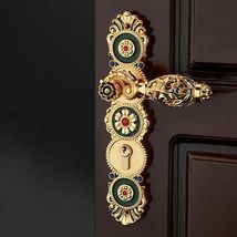 interoknack Gold Door Handle Set, Ornate Zinc Alloy Silent Magnetic Leve... - $479.00