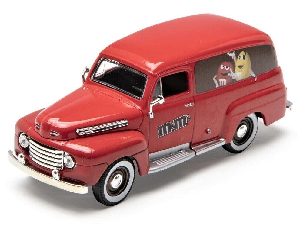 Primary image for Denver Diecast 1948 Ford Panel Truck 1/48 Scale Red M&M's