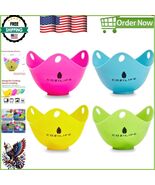 Perfect Poached Eggs Made Easy - Silicone Cups in Blue, Green, Yellow (4... - $385.67 MXN