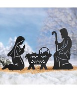 3 Pc. Nativity Scene Christmas Ornament Stake Metal Outdoor Holiday Yard... - $48.61 CAD