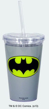 DC Comics Batman Bat Chest Logo Acrylic 18 ounce Travel Cup, NEW UNUSED - £5.46 GBP