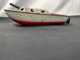 Vintage Marx Tin Torpedo Patrol Boat Toy PT10 Navy Putt Putt Boat - $75.00
